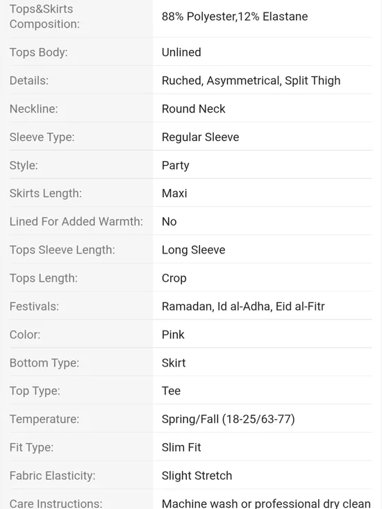 Long Sleeve Crop And Ruched Maxi Skirt in Blush Pink XS New - Picture 6 of 8